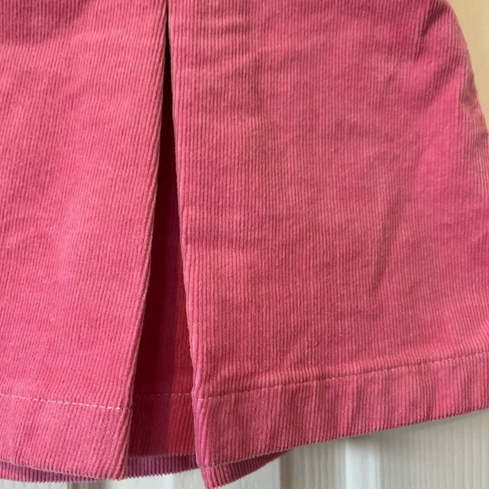 Crewcuts size 12 pink pleated corduroy skirt